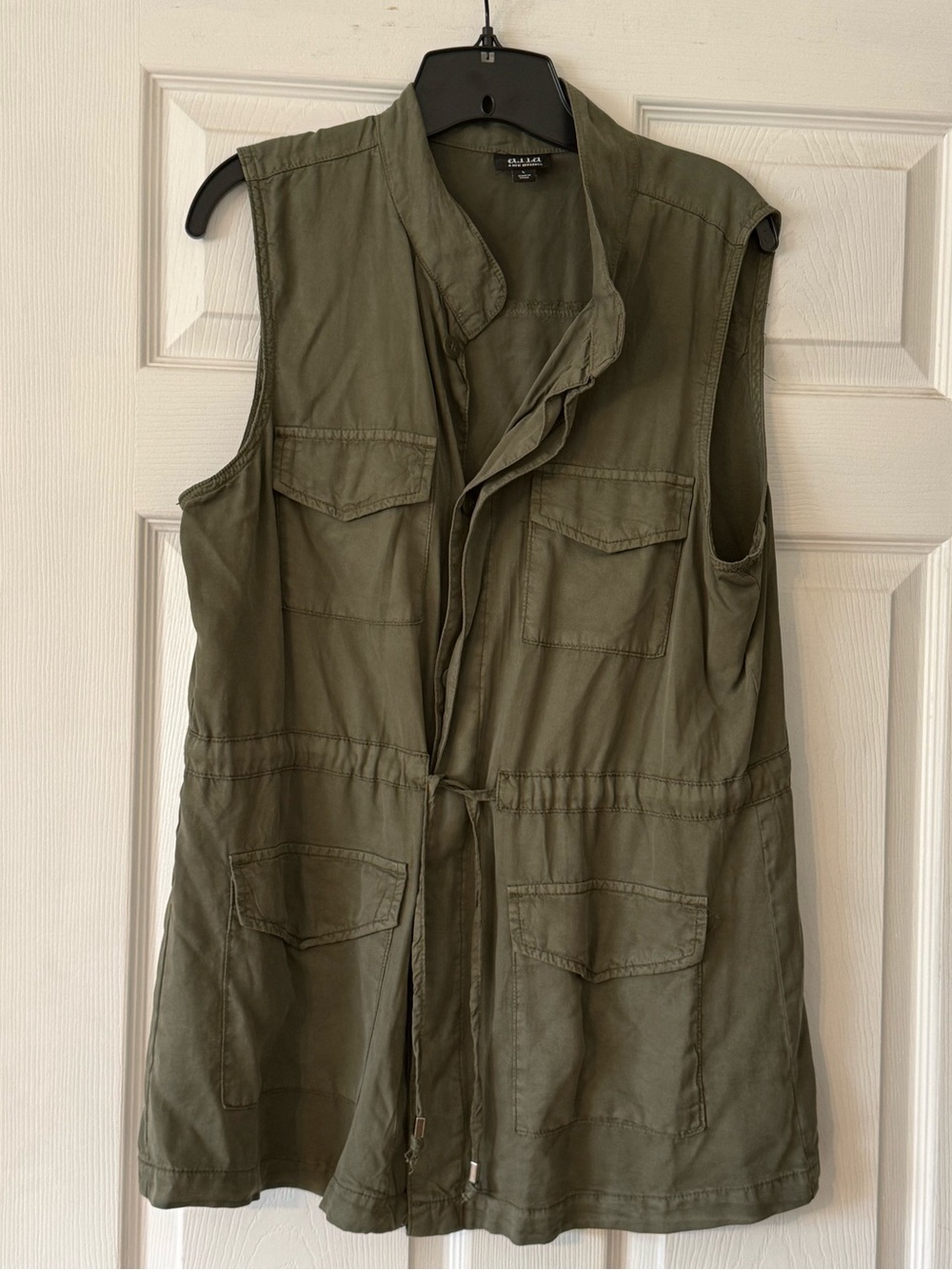 ANA Olive Drawstring Vest